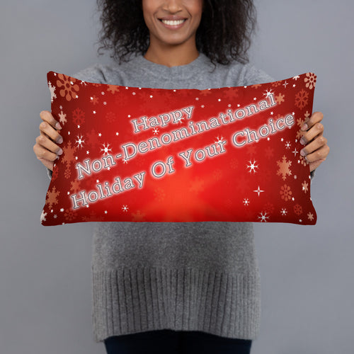 Happy Non-Denominational Holiday of Your Choice Throw Pillow and an MP3 of the Song!